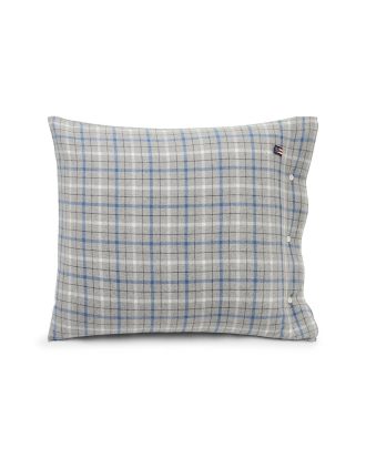 Lexington - Örngott Checked Cotton Flannel Pillowcase - Grå - 50X90