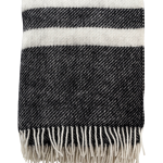 Klippan Yllefabrik - Pläd Gotland stripe - Svart - 130X200