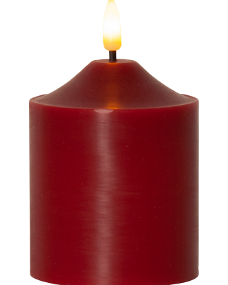 Star Trading - LED Blockljus Flamme 12cm - Röd
