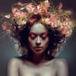 Nordic Furniture Group - Tavla Flower Wreath - Rosa - 100X100