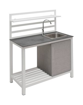 Hillerstorp - ÅMINNE komplett utekök med vask - Vit