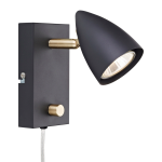 Markslöjd - CIRO Vägg 1L Svart/Mässing - Svart