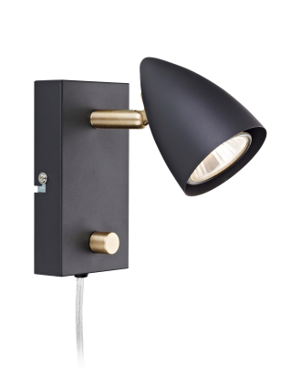 Markslöjd - CIRO Vägg 1L Svart/Mässing - Svart