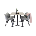 Venture Home - Maggie Matbord och 6 st Velvet stol - Grå