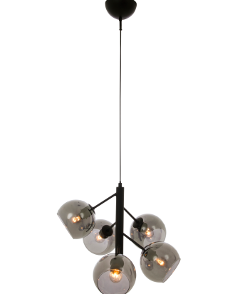 Aneta Lighting - Taklampa Atom /rök - Svart