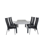 Venture Home - Matgrupp Athena inkl 6st Cassie matstolar - Grå