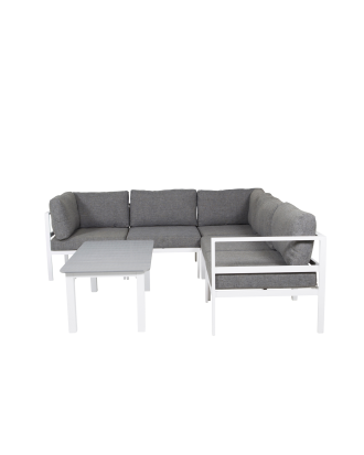 Venture Home - Matgrupp Cassie modulsoffa och Pascal soffbord - Vit