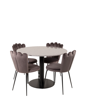 Furniture Fashion - Matgrupp Ruben med Matstol Limhamn - Grå