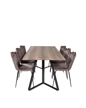 Furniture Fashion - Matgrupp Maggie med Matstol Limhamn - Grå