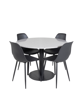 Venture Home - Matgrupp Ruben inkl 4st matstolar Penally - Grå