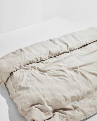 Pastill - Frank påslakan i franskt lin 220x210 cm - Grå - 220X210