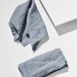 Pastill - Frank servett i franskt lin 2-pack - Blå - 45X45