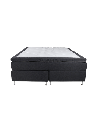 Venture Home - Kontinentalsäng med/fast Älvdalen tyg - Grå - 180X200