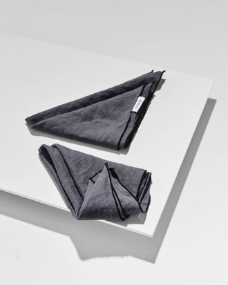 Pastill - Bonne servett i franskt lin 2-pack - Grå - 50X50