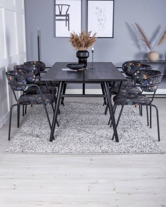 Venture Home - Matgrupp Saltö inkl 6st matstolar Atticus - Svart