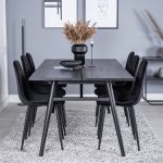 Venture Home - Matgrupp Saltö inkl 6st matstolar Penally - Svart