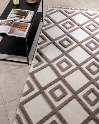 Venture Home - Polyestermatta Towa - Brun - 200X300