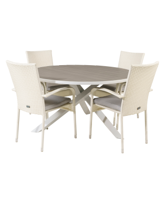 Venture Home - Matgrupp Parma inkl 4 st stolar Anna - Grå