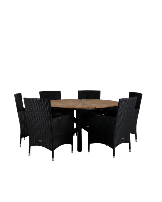 Venture Home - Matgrupp Mexico inkl 6st stolar Malin - Beige