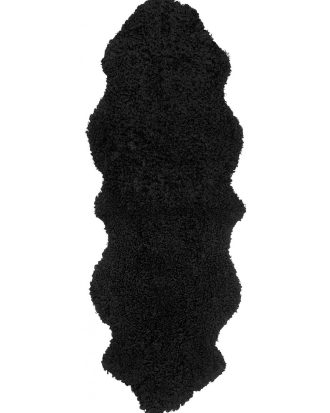 Skinnwille - Fårskinn Curly Dubbelt - Svart