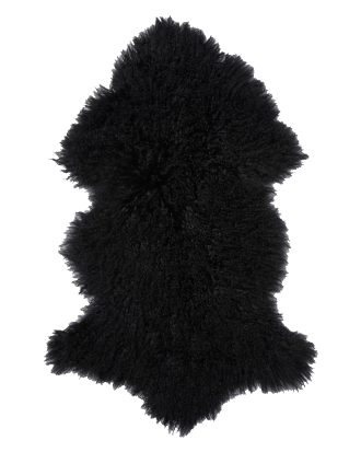 Skinnwille - Fårskinnsfäll Shansi - Svart