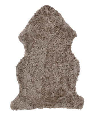 Skinnwille - Fårskinnsfäll Curly - Brun