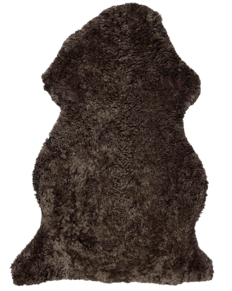 Skinnwille - Fårskinnsfäll Curly - Brun