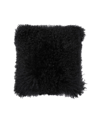 Skinnwille - Kuddfodral fårskinn Shansi - Svart