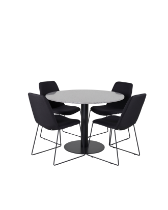 Venture Home - Matgrupp Razzia med 4 st matstolar Muce - Grå