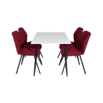 Venture Home - Matgrupp Polar med 4 st matstolar Gemma - Vit