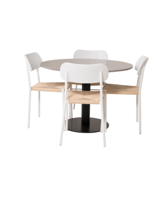 Venture Home - Matgrupp Razzia med 4 st matstolar Polly - Grå