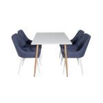 Venture Home - Matgrupp Polar med 4 st matstolar Plaza - Vit