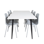 Venture Home - Matgrupp Polar med 6 st matstolar Arctic - Vit