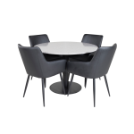 Venture Home - Matgrupp Razzia med 4 st matstolar Comfort - Grå