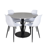 Venture Home - Matgrupp Razzia med 4 st matstolar Polar - Grå