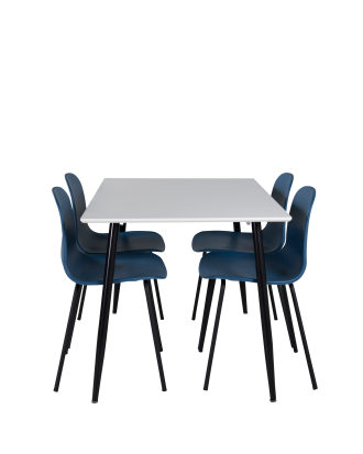 Venture Home - Matgrupp Polar med 4 st matstolar Arctic - Vit