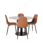 Venture Home - Matgrupp Razzia med 4 st matstolar Polar - Grå