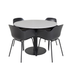 Venture Home - Matgrupp Razzia med 4 st matstolar Comfort - Grå