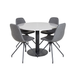 Venture Home - Matgrupp Razzia med 4 st matstolar Polar - Grå