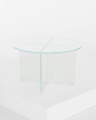 Pastill - Iris glasbord ⌀ 60 cm - Transparent