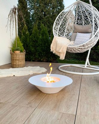 Biopejs Butikken - Etanolkamin till trädgård och terrass - Vit