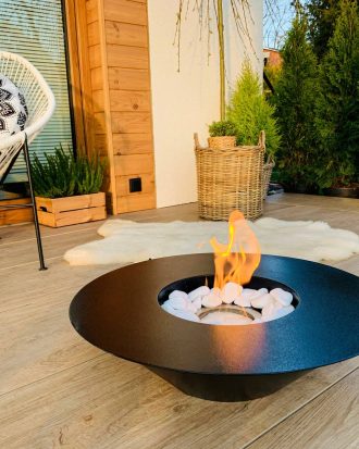 Biopejs Butikken - Etanolkamin till trädgård och terrass - Svart