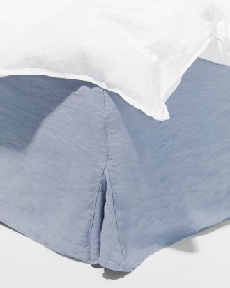 Pastill - Viola sängkappa i franskt lin höjd 60cm - Blå - 180X200