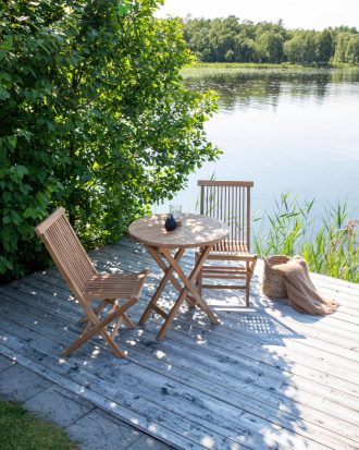 Venture Home - Cafégrupp Kenya med 2st fällbara matstolar Kenya - Brun