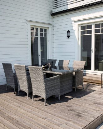 Venture Home - Matgrupp Padova med 6st matstolar Malin - Grå