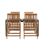 Venture Home - Matgrupp Togo med 4st positionsstolar Kenya - Svart