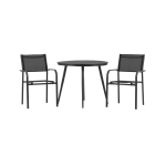 Venture Home - Matgrupp Break med 2st stapelbara matstolar Santorini - Svart