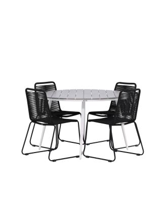 Venture Home - Matgrupp Break med 4st stolar Lindos - Grå