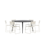 Venture Home - Matgrupp Break med 6st matstolar Lina - Svart