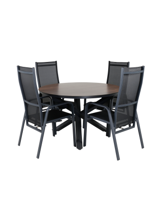 Venture Home - Matgrupp Llama med 4st stolar Copacabana - Brun